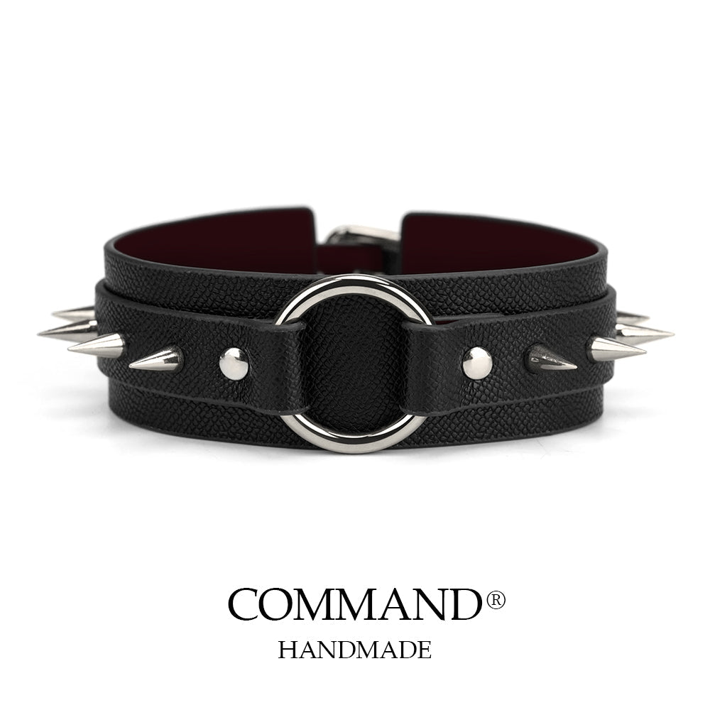 Buzzcocks Classic Black / Red Punk Choker with O Ring
