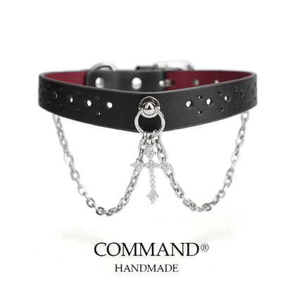Ratri Double Chain Choker with Cross Charm/Little Heart