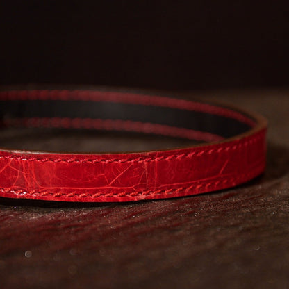Medusa Red Alligator Choker With Chain