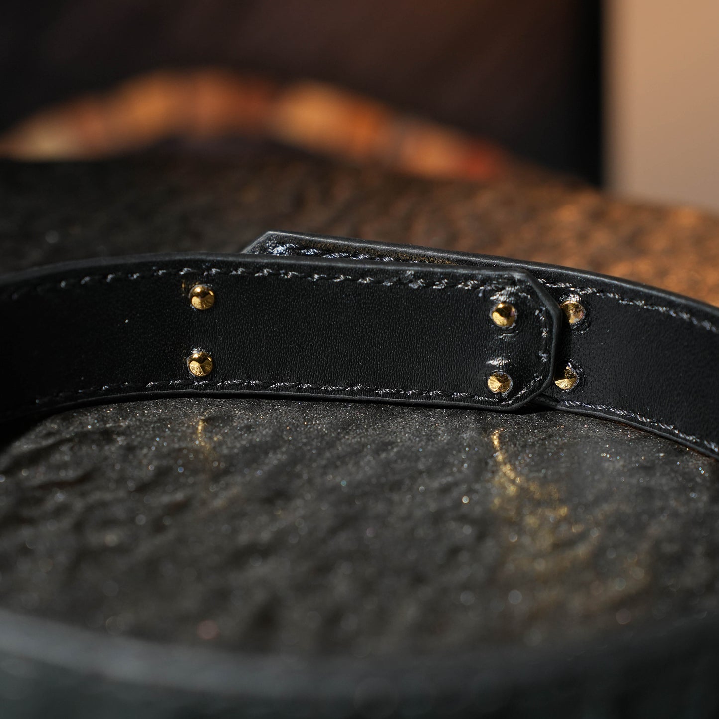 Crius Black Gold Kelly Buckle Collar