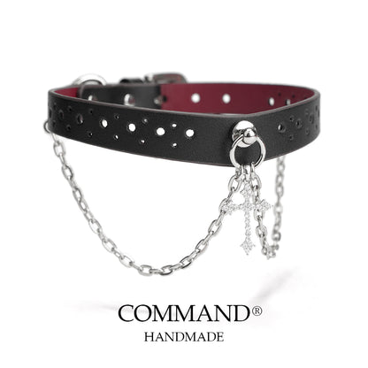Ratri Double Chain Choker with Cross Charm/Little Heart