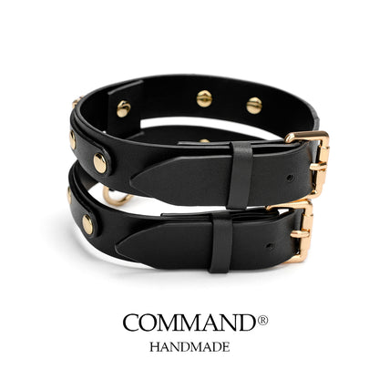 Antiphus Metal Letter Daddy’s Girl Double - Layered Studded Leather Collar
