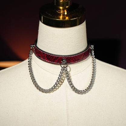 Echo Double Silver Chain Choker More Color Chosse