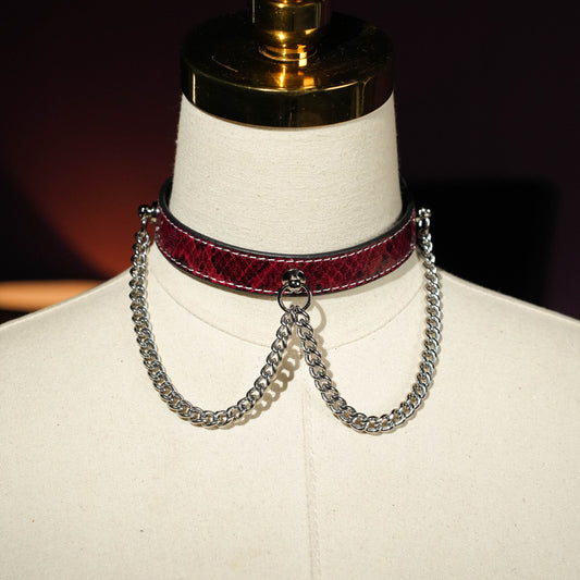 Echo Double Silver Chain Choker More Color Chosse