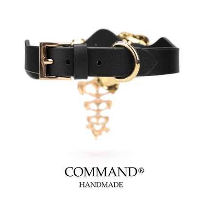 Silence of the Spine White Magnolia Handmade Leather Flower Choker