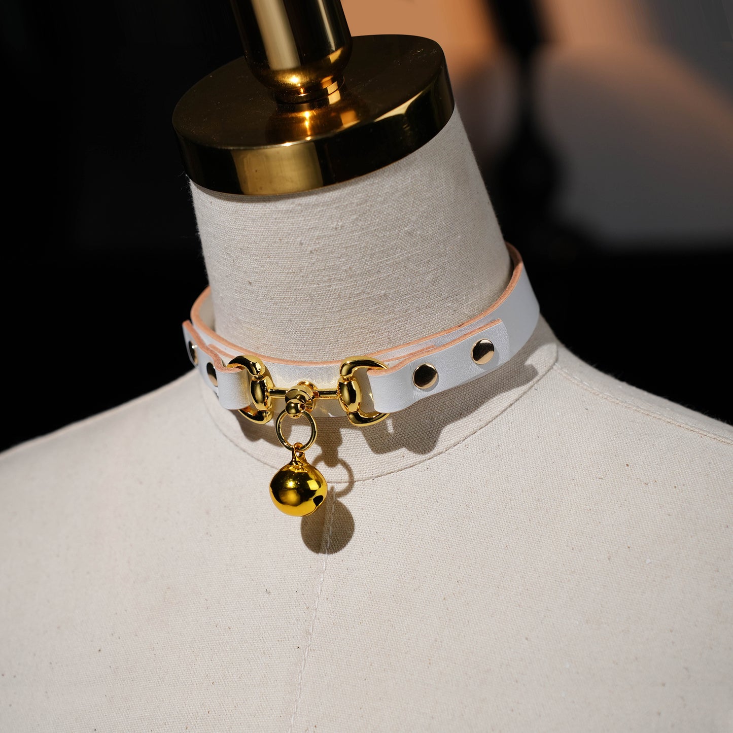 Theia White/Black Bell Choker