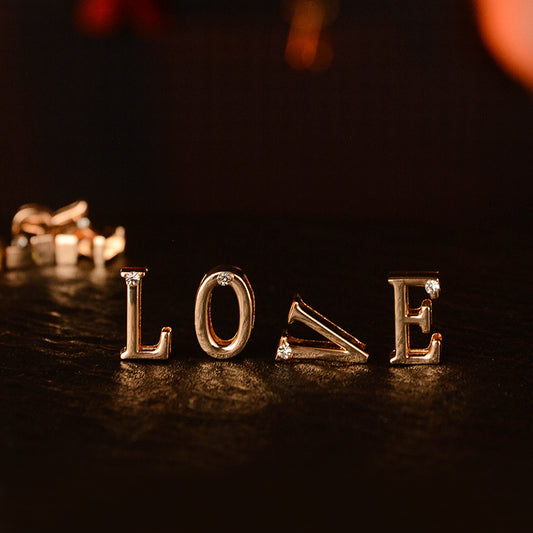 Gold Diamond Letter Pendant (single buy no delivery)