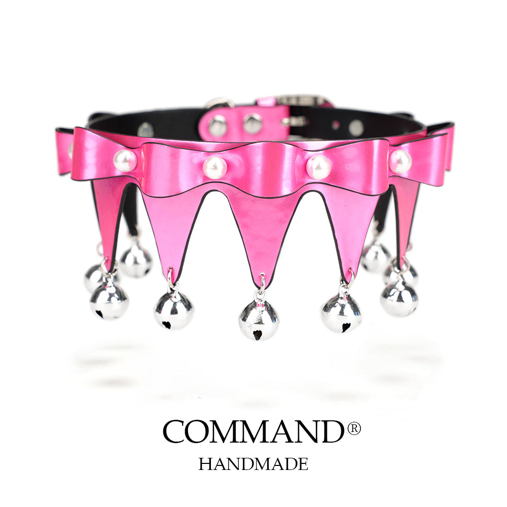 Jester’s Mirage Pearl Triangle Choker with Bell