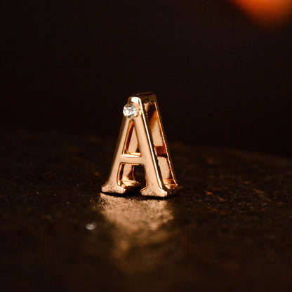Gold Diamond Letter Pendant (single buy no delivery)