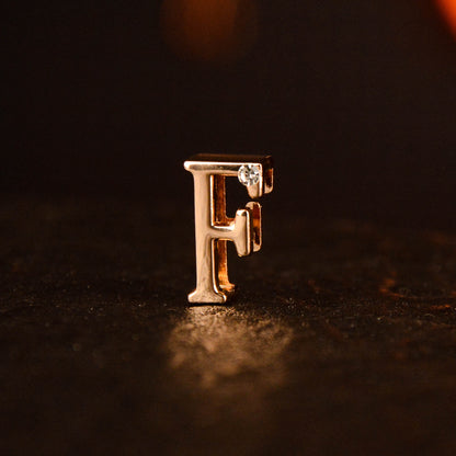 Gold Diamond Letter Pendant (single buy no delivery)