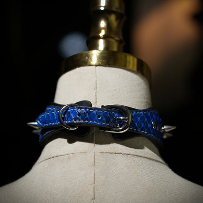 Poseidon Blue Stud Choker with Bell