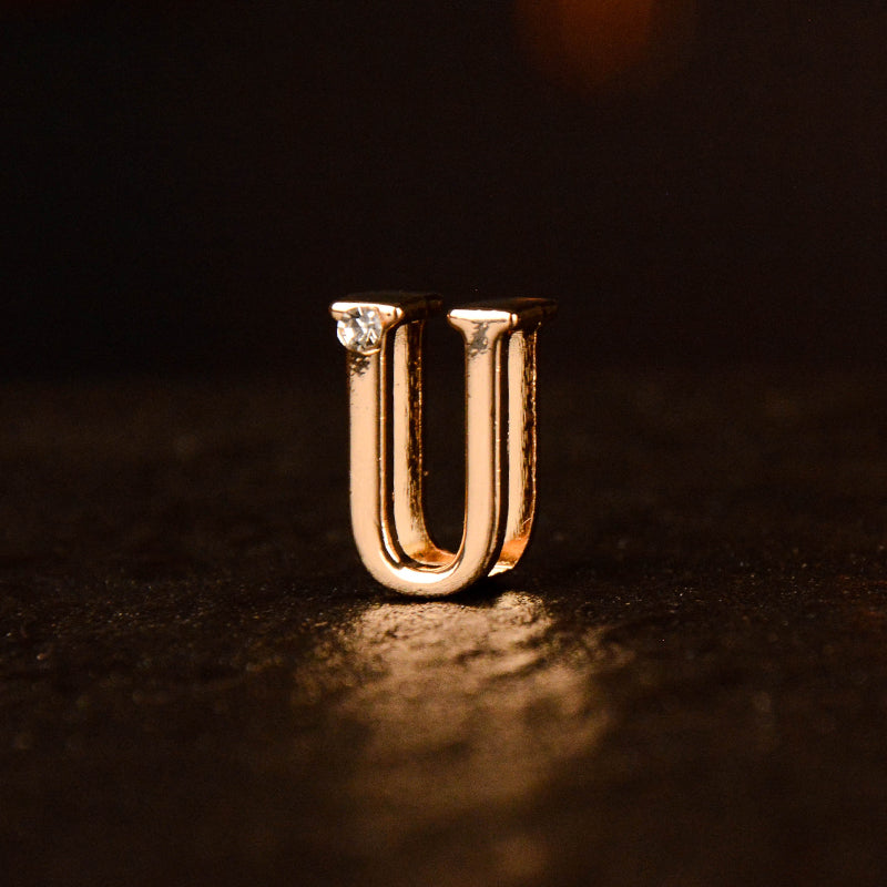 Gold Diamond Letter Pendant (single buy no delivery)