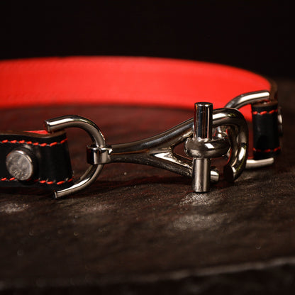 Chaos Black Red Twist Buckle Choker