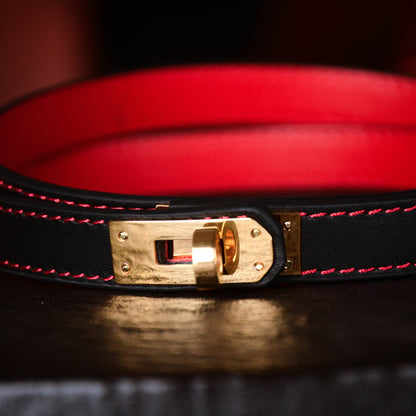 Circle Eureka Double Layer Black and Red Collar